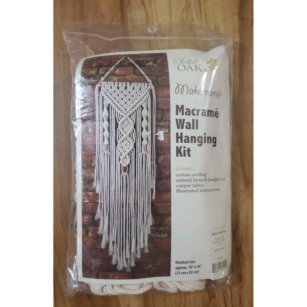 Solid Oak Inc Macrame Wall Hanging Kit Dual Spirals Kit MWH003